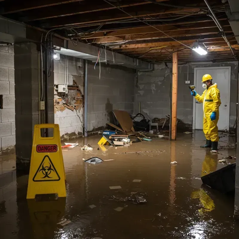 Flooded Basement Electrical Hazard in Citra, FL Property